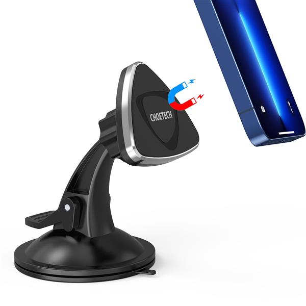 Choetech magnetyczny uchwyt samochodowy do telefonu na szybę i kokpit czarny (H010 black)-2282288