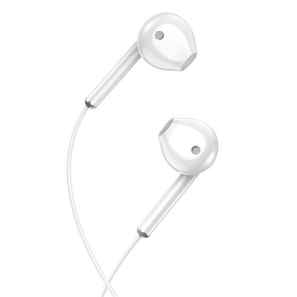 XO Słuchawki przewodowe EP54 jack 3,5mm douszne białe-3010246