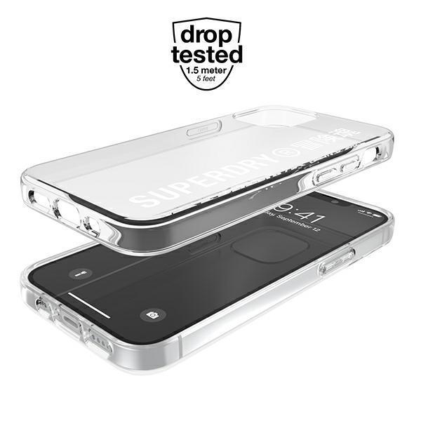 Etui SuperDry Snap na iPhone 12 mini Clear Case - białe 42593-2285056