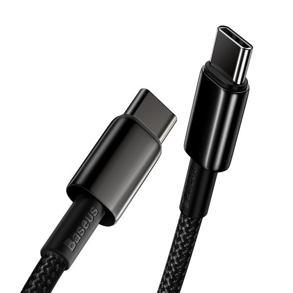 Baseus kabel Tungsten PD USB-C - USB-C 1,0 m czarny 100W-2116097