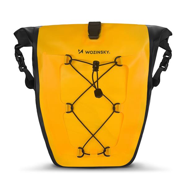 Wozinsky wodoodporna torba rowerowa sakwa na bagażnik 25l żółty (WBB24YE)-2260838