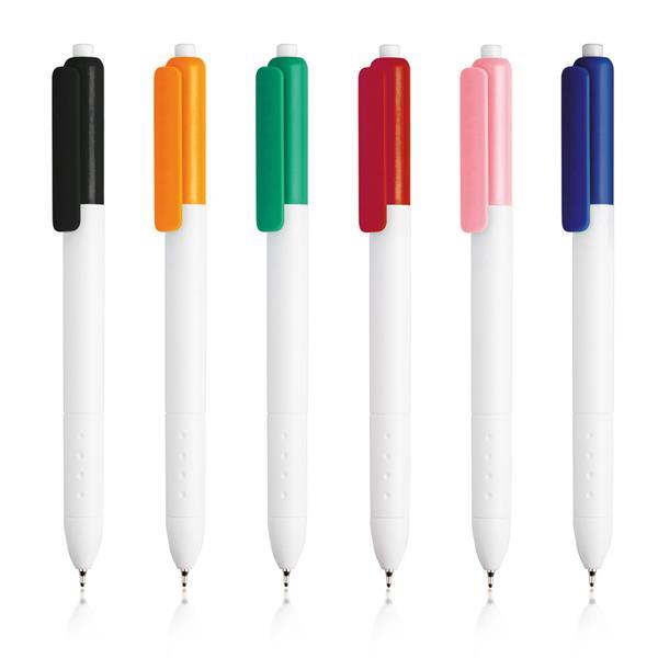 Plastikowy długopis z kolorowym klipsem-1921299