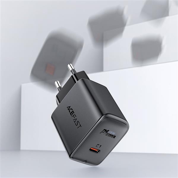 Acefast szybka ładowarka sieciowa USB Typ C 20W Power Delivery czarny (A1 EU black)-2270983