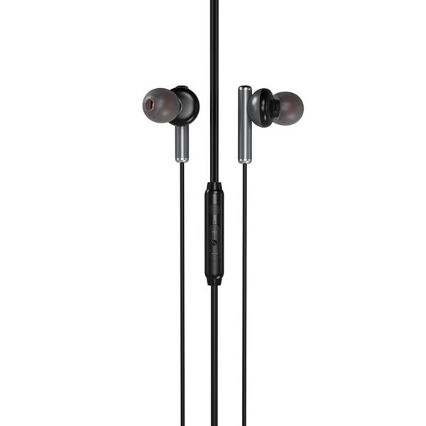 XO słuchawki przewodowe EP32 jack 3,5mm dokanałowe czarne-2058725