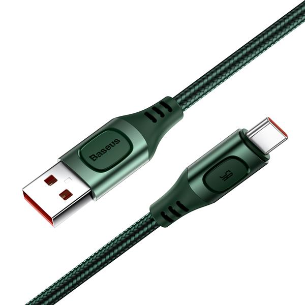 Baseus kabel Flash USB - USB-C 1,0 m 5A zielony-2090731