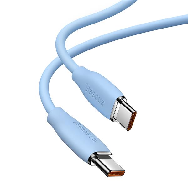 Baseus kabel, przewód USB Typ C – USB Typ C 100W długość 1,2 m Jelly Liquid Silica Gel – niebieski-2281109