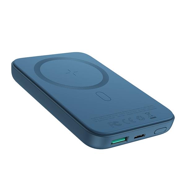 Joyroom powerbank 10000mAh 20W Power Delivery Quick Charge magnetyczna ładowarka bezprzewodowa Qi 15W do iPhone kompatybilna z MagSafe niebieski (JR-W020 blue)-2381117