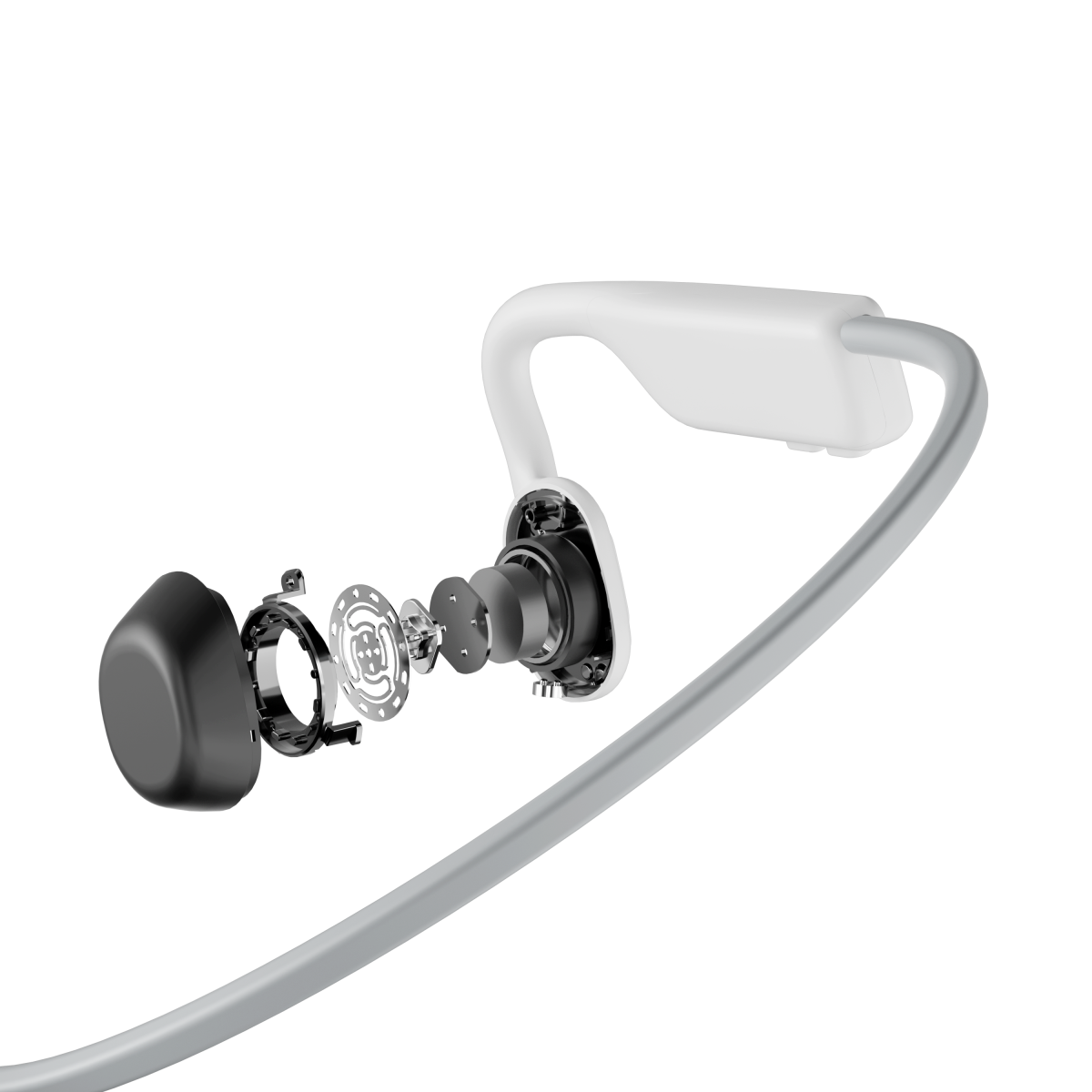 Słuchawki z przewodzeniem kostnym OpenMove Alpine White