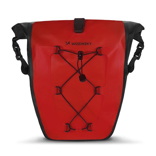 Wozinsky wodoodporna torba rowerowa sakwa na bagażnik 25l czerwony (WBB24RE)-2260816