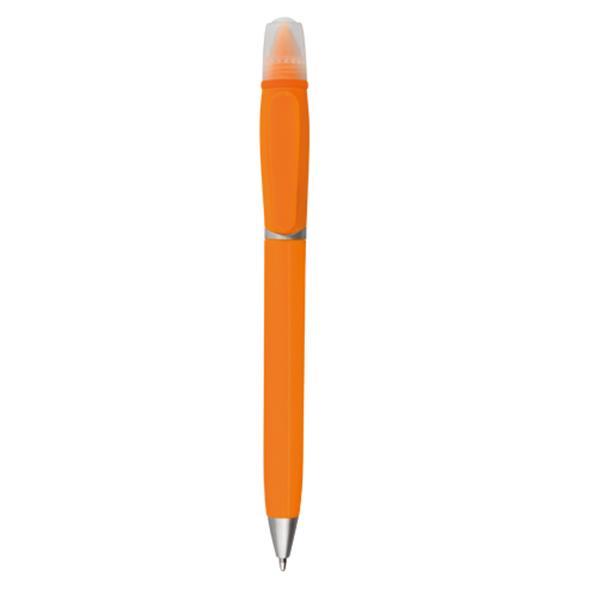 Długopis plastikowy z zakreślaczem 2w1-1916937