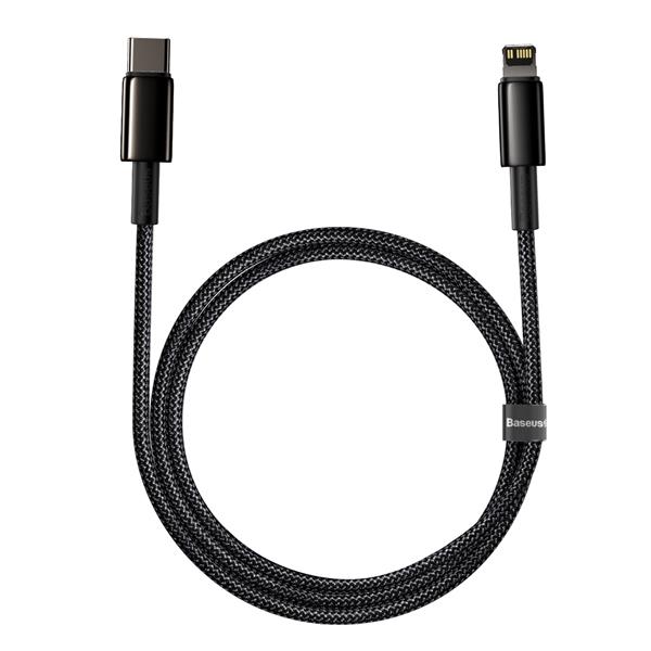 Baseus kabel Tungsten PD USB-C - Lightning 1,0 m czarny 20W-2066495