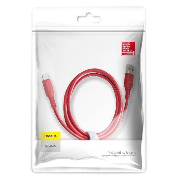 Baseus kabel Colourful USB - Lightning 1,2 m 2,4A czerwony-2105801