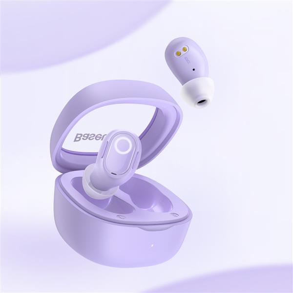 Baseus Bowie WM02 słuchawki bezprzewodowe TWS Bluetooth 5.3 fioletowy (NGTW180005)-2395591