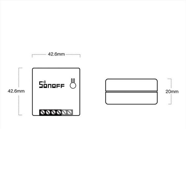 Sonoff MINI R2 WI-FI dopuszkowy przekaźnik przełącznik sterownik Wi-Fi do 10 A biały (M0802010010)-2187433