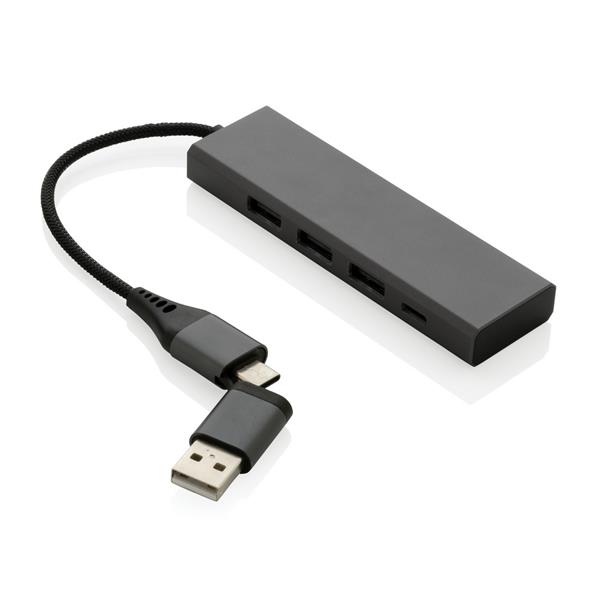Hub USB 2.0 z USB C, aluminium z recyklingu-2652109