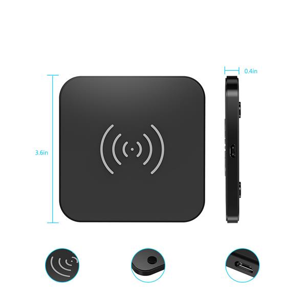 Choetech zestaw ładowarka bezprzewodowa Qi 10W do telefonu słuchawek czarny (T511-S) + ładowarka sieciowa EU 18W biała (Q5003)  + kabel USB - microUSB 1,2m biały-2382355