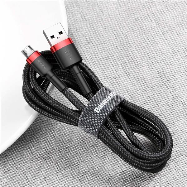 Baseus kabel Cafule USB - microUSB 1,0 m 2,4A czerwono-czarny-2105822