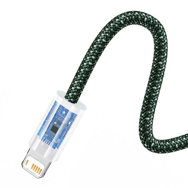 Baseus Dynamic 2 Series kabel USB-A - Lightning 2.4A 480Mb/s 1m zielony-2625518