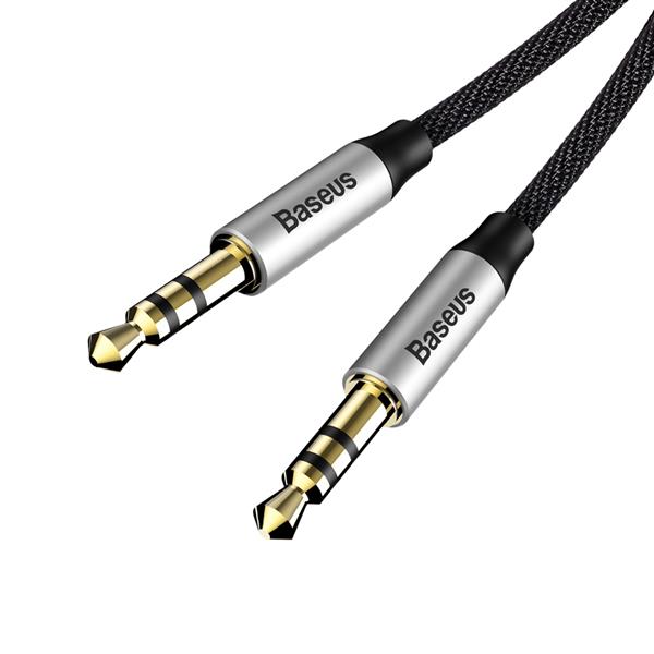 Baseus kabel audio Yiven M30 jack 3,5 mm - jack 3,5 mm 1,5 m srebrno-czarny-2095425