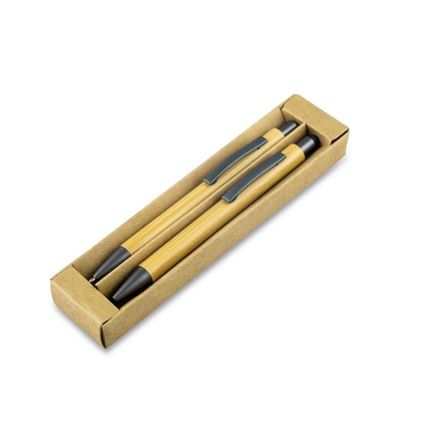Zestaw piśmienny, bambusowy długopis touch pen i ołówek mechaniczny-1700504