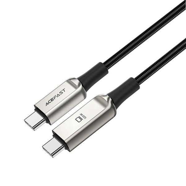 Acefast kabel USB Typ C - USB Typ C 2m, 100W (20V/5A) srebrny (C6-03 silver)-2269770