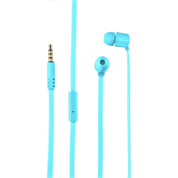 Trust słuchawki przewodowe douszne Duga neonowe niebieskie-1178133