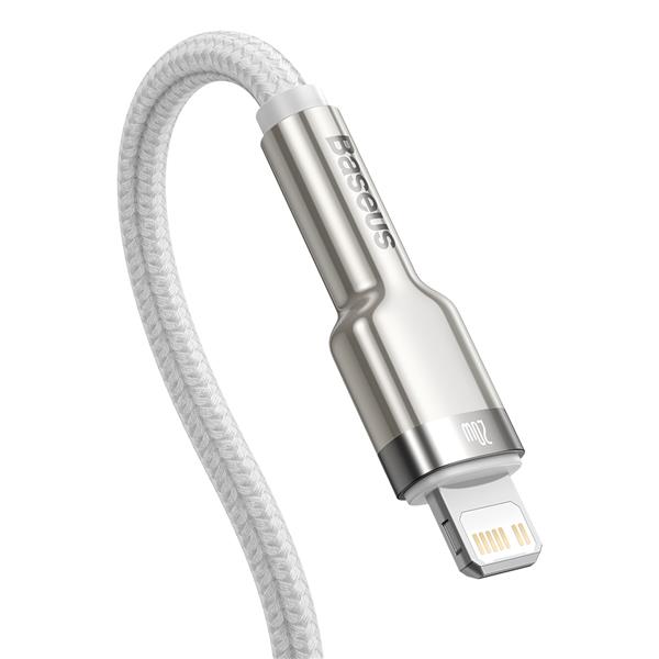 Baseus kabel Cafule Metal PD USB-C - Lightning 1,0 m biały 20W-2090753