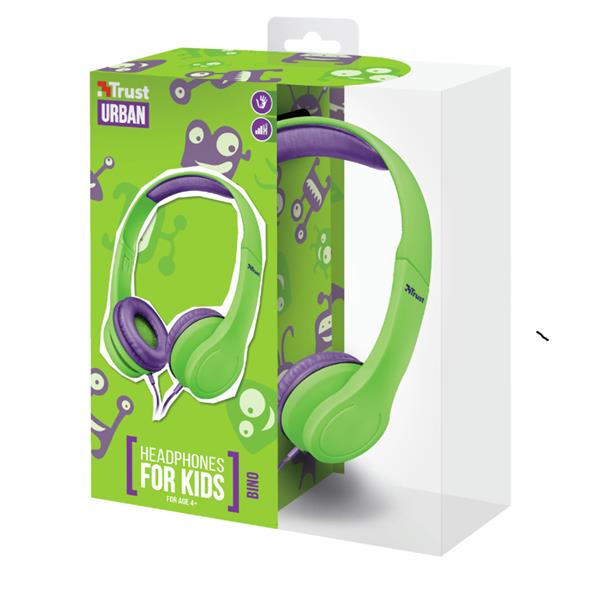 Trust słuchawki przewodowe nauszne Bino Kids zielone-1204063
