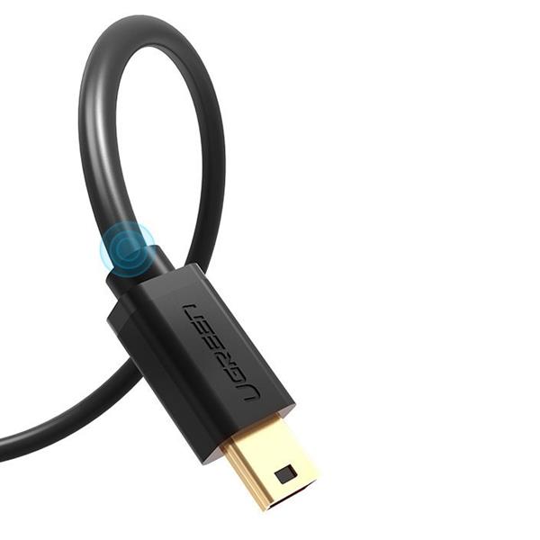 Ugreen kabel przewód USB - mini USB 480 Mbps 1 m czarny (US132 10355)-3122623