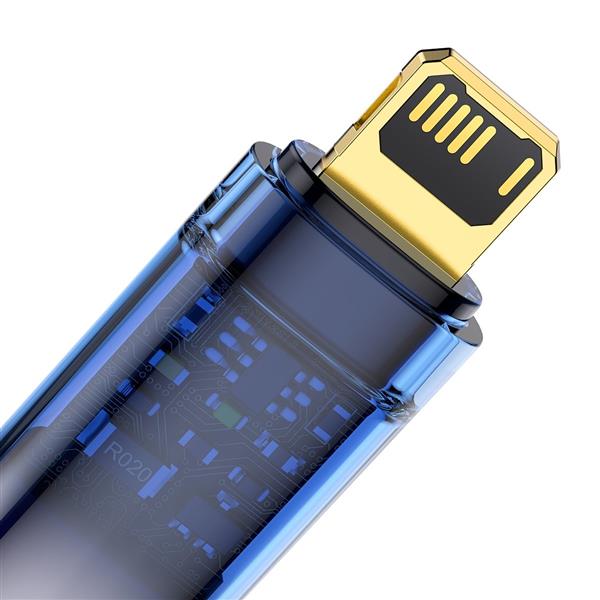 Baseus Explorer Series kabel przewód USB – Lightning 2.4A 2m niebieski (CATS000503)-2387095