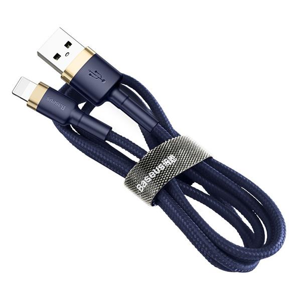 Baseus Cafule Cable wytrzymały nylonowy kabel przewód USB / Lightning QC3.0 1.5A 2M niebieski (CALKLF-CV3)-2200278