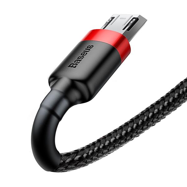 Baseus kabel Cafule USB - microUSB 2,0 m 1,5A czarno-czerwony-2090545