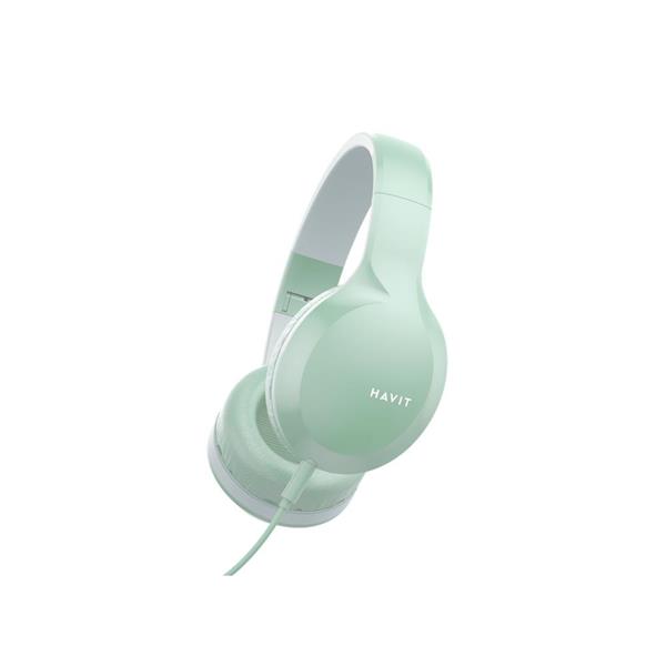 HAVIT słuchawki przewodowe H100d nauszne zielone-3031484