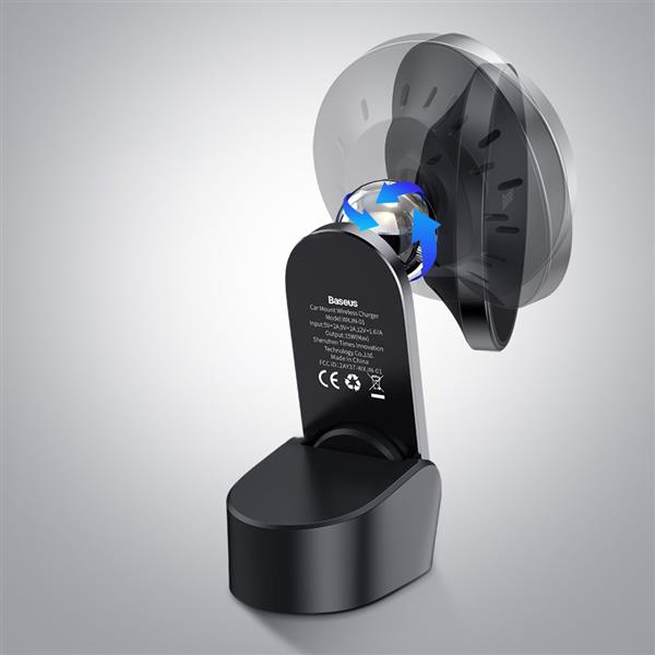 Baseus samochodowy uchwyt magnetyczny bezprzewodowa indukcyjna ładowarka Qi 15 W (kompatybilna z MagSafe do iPhone) czarny (WXJN-01)-2199402