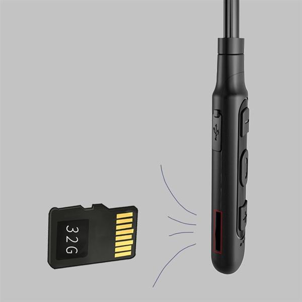 Proda Kamen dokanałowe bezprzewodowe słuchawki Bluetooth z pałąkiem na szyję czarny (PD-BN200 black)-2147465