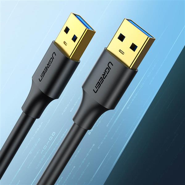 Ugreen kabel przewód USB-A - USB-A USB3.0 5Gb/s 0.5m czarny (US128)-3108568
