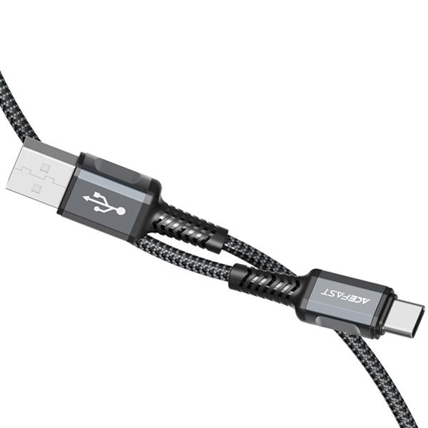 Acefast kabel USB - USB Typ C 1,2m, 3A szary (C1-04 deep space gray)-2269885