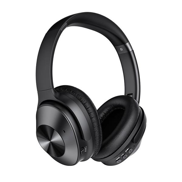 Remax bezprzewodowe słuchawki Bluetooth 5.0 ANC (Active Noise Cancelling) EDR z mikrofonem czarny (RB-600HB)-2156585