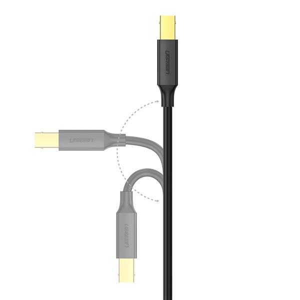 Ugreen kabel przewód do drukarki USB-A - USB-B 480Mb/s 5m czarny (US135)-2964416