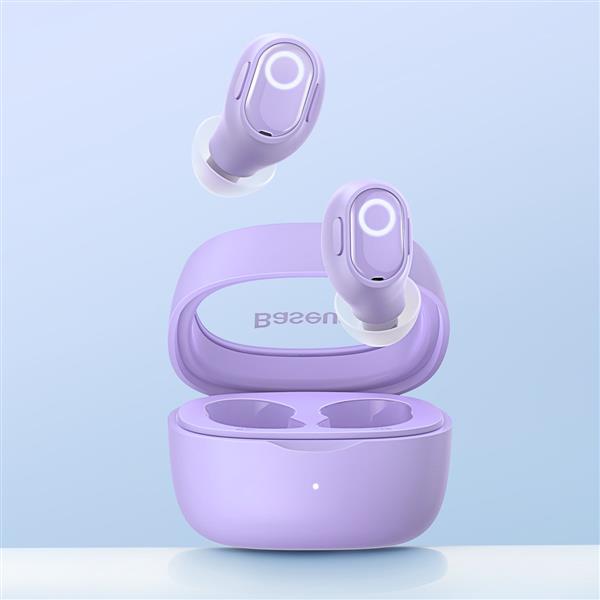 Baseus Bowie WM02 słuchawki bezprzewodowe TWS Bluetooth 5.3 fioletowy (NGTW180005)-2395592