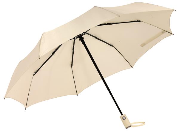 Automatyczny, wiatroodporny, składany parasol ORIANA, jasnobeżowy-2529578