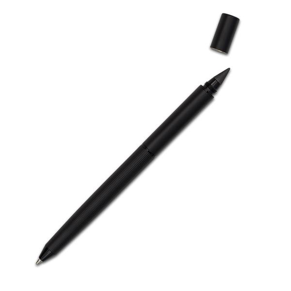 Duet 2w1 długopis i ołówek wieczny w pudełku, czarny-3100072
