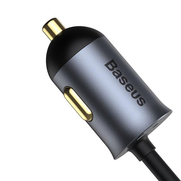 Baseus Share Together ładowarka samochodowa 2x USB / 2x USB Typ C 120W PPS Quick Charge Power Delivery szary (CCBT-A0G)-2207933
