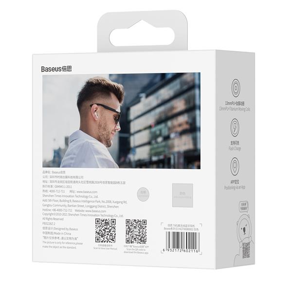 Baseus słuchawki Bluetooth TWS Bowie E3 białe-3013424
