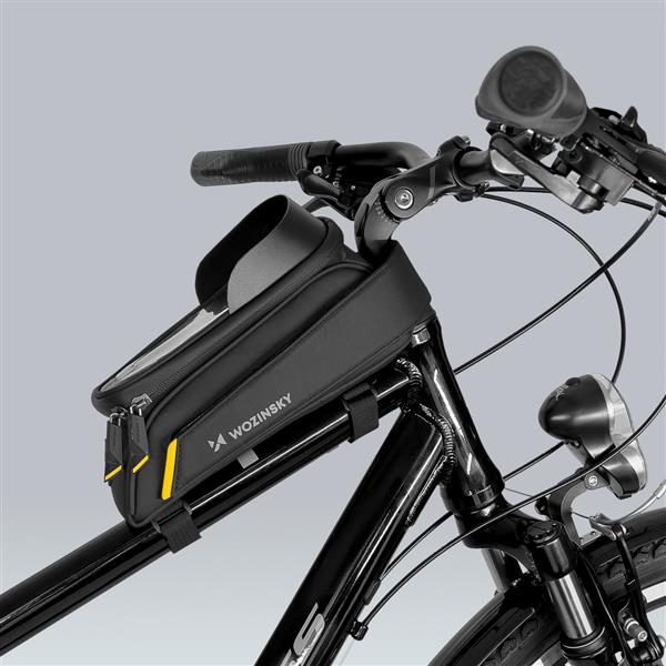 Wozinsky torba rowerowa na ramę z etui na telefon 1l czarny (WBB25BK)-2260867