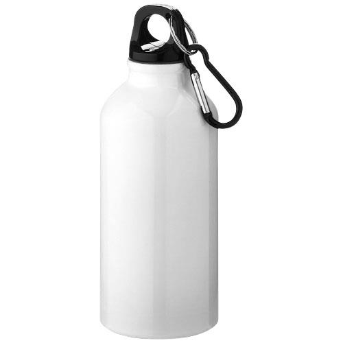 Oregon butelka na wodę z karabińczykiem wykonana z aluminium z recyklingu z certyfikatem RCS o pojemności 400 ml-3090986