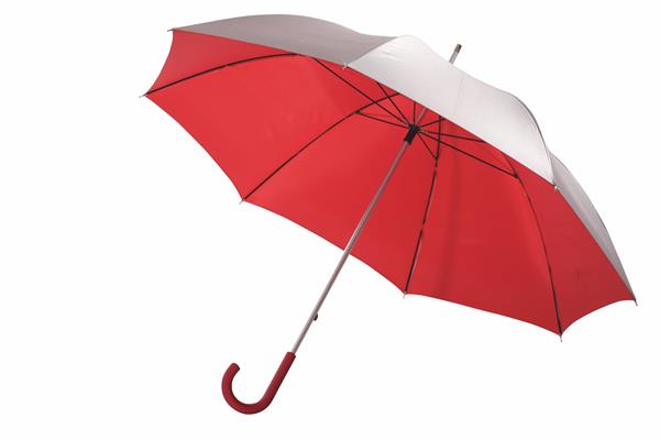 Lekki parasol SOLARIS, czerwony, srebrny-2303356