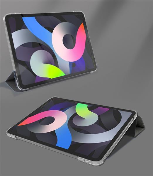 Kingxbar Business Series magnetyczne etui Smart Cover Sleep podstawka iPad Air 2020 / 2022 pomarańczowy-2171029