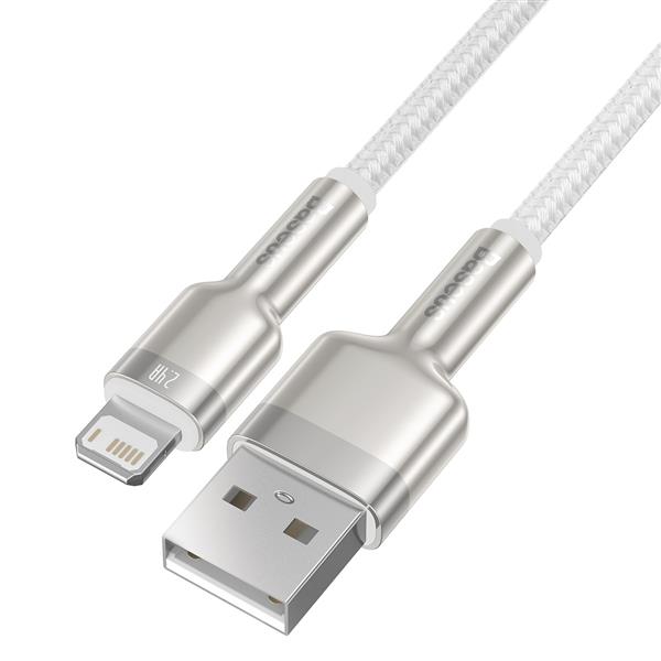 Baseus kabel Cafule Metal USB - Lightning 2,4A 1,0 m biały-2090761