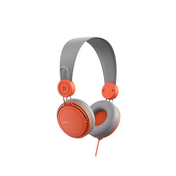 HAVIT słuchawki przewodowe HV-H2198d nauszne szaro-pomarańczowe-2986755